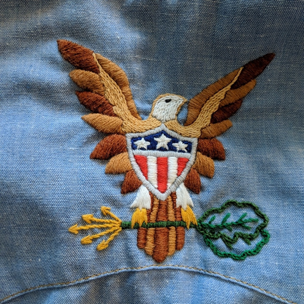 Vintage levis button up. Embroidered. Bicentennial - Picture 4 of 6